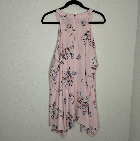 Torrid Pink Floral Babydoll Chablis Goddess Neck Tank Women's Plus Size 3X - Picture 3 of 6
